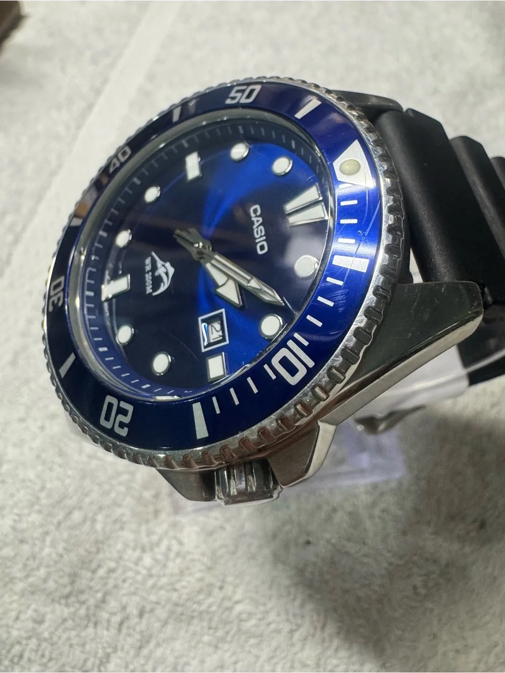 Casio Blue and Black Sport Diver Watch